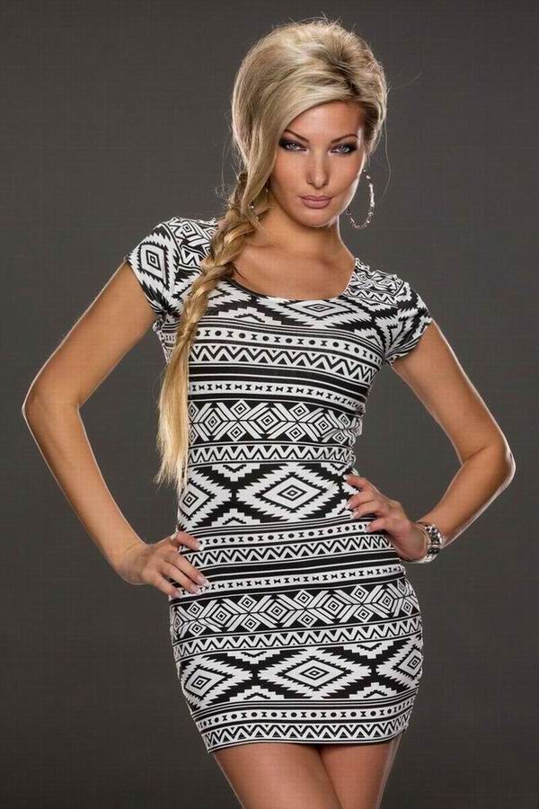 F2236   Sexy Gray Prints Printed Style Classical Summer Girl Dresses